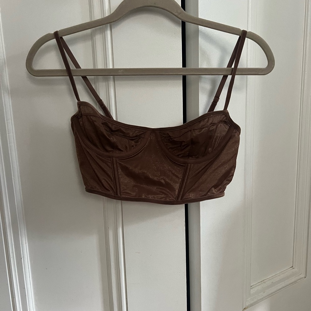 Skims glissenette cropped corset top